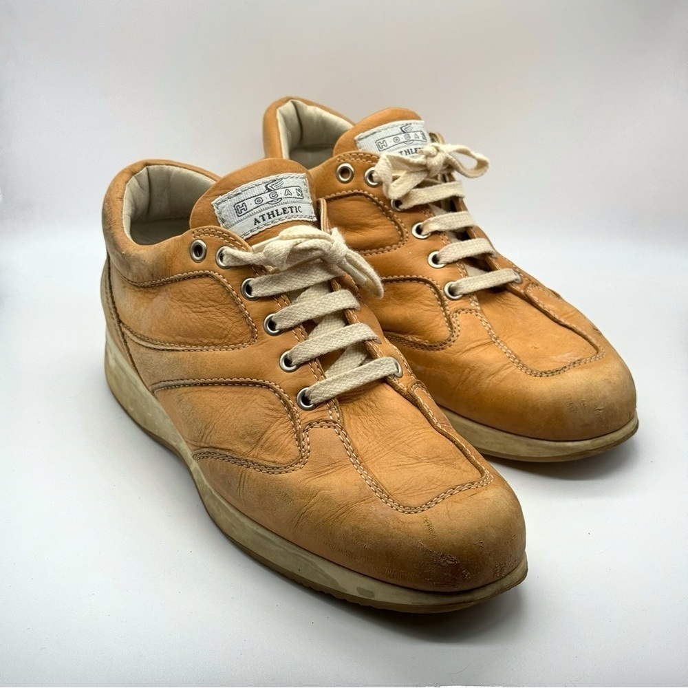 Hogan Leather Tan Sneakers